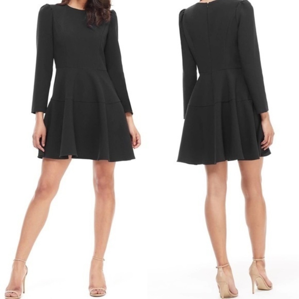 Gal Meets Glam Black Celeste Long Sleeve Dress